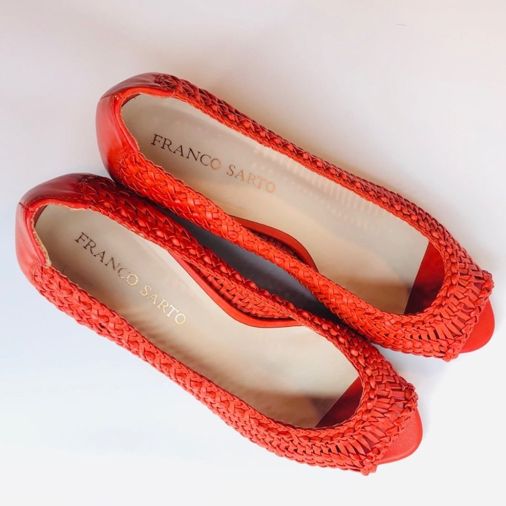New Franco Sarto Wedge Crochet Slip On Shoes 10M - Picture 2 of 6